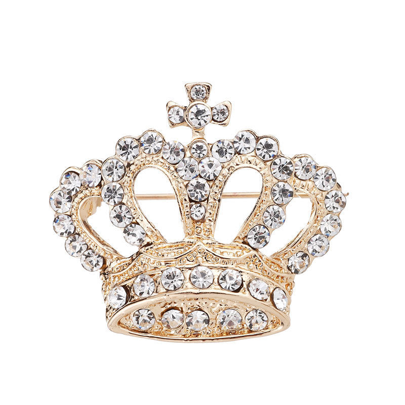 Diamond Crown Brooch