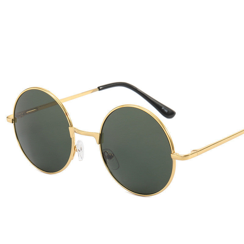 Mens Fashion Retro Round Frame Sunglasses