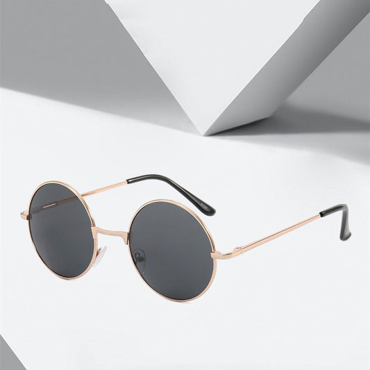 Mens Fashion Retro Round Frame Sunglasses