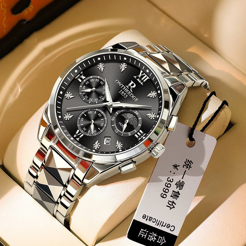 Tungsten Steel Quartz Business Watch for mens