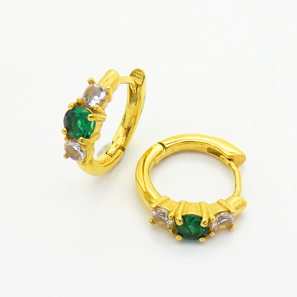 Advanced Design Versatile Multi-color Zircon Earrings